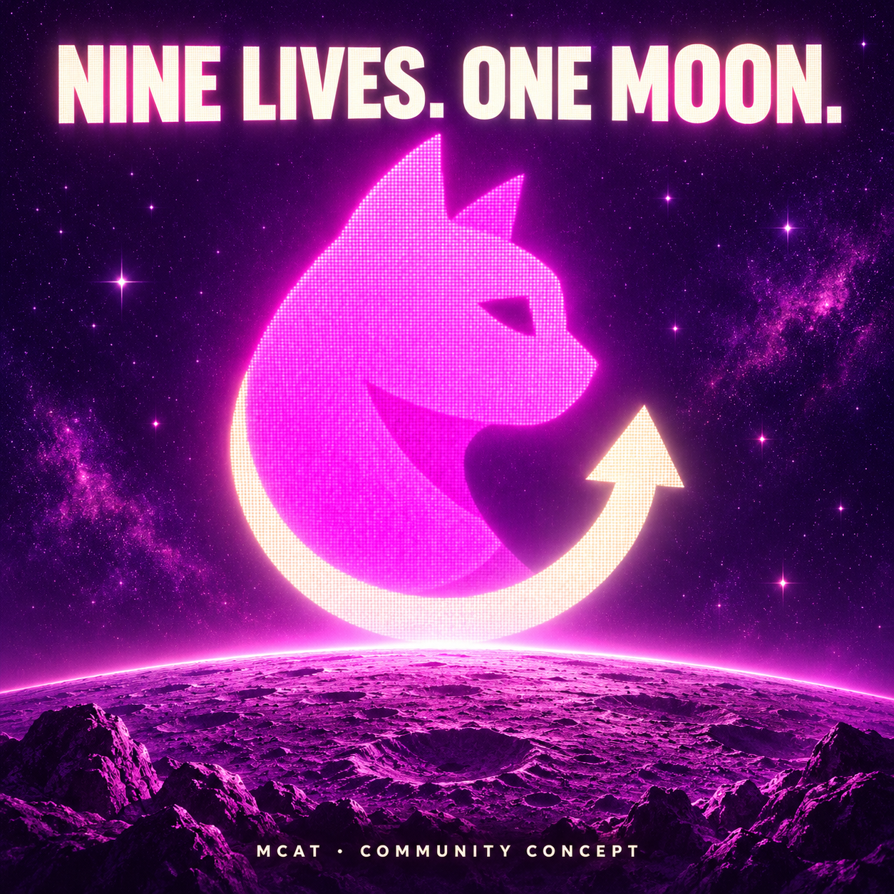 Mooncat community concept: NINE LIVES. ONE MOON.