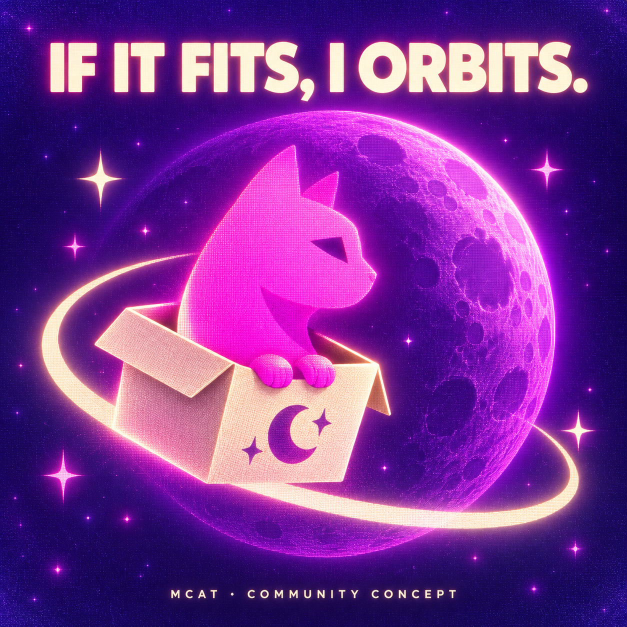 Mooncat community concept: IF IT FITS, I ORBITS.